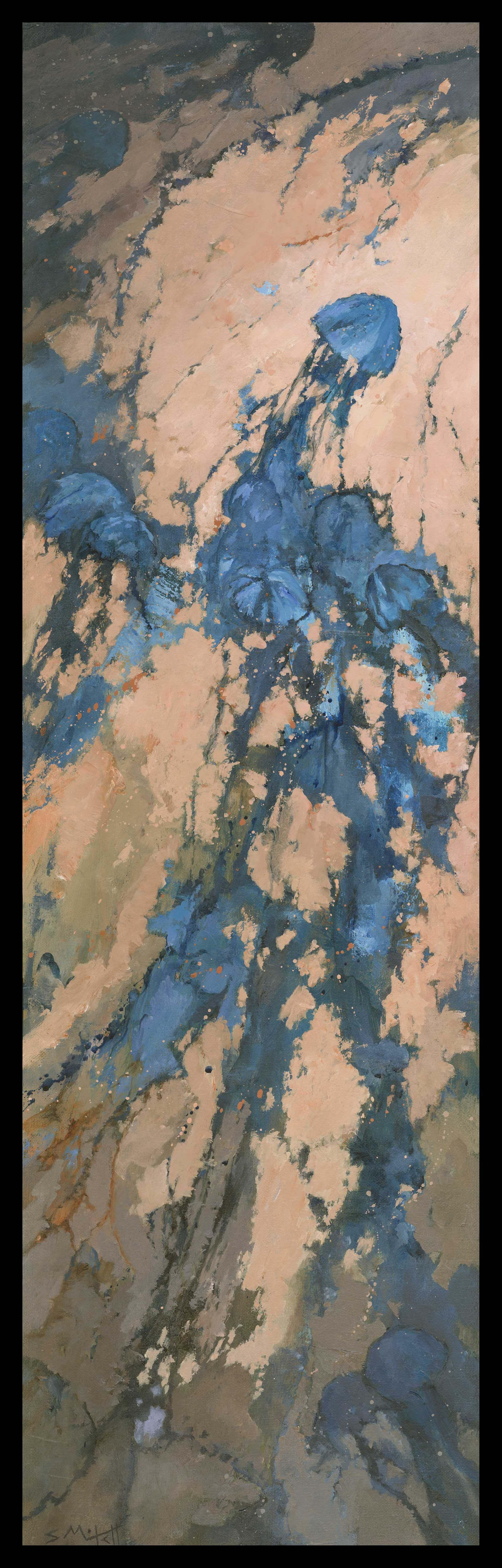 Zenith bleu, peinture, acrylique sur toile - Painting de Stephen Mitchell