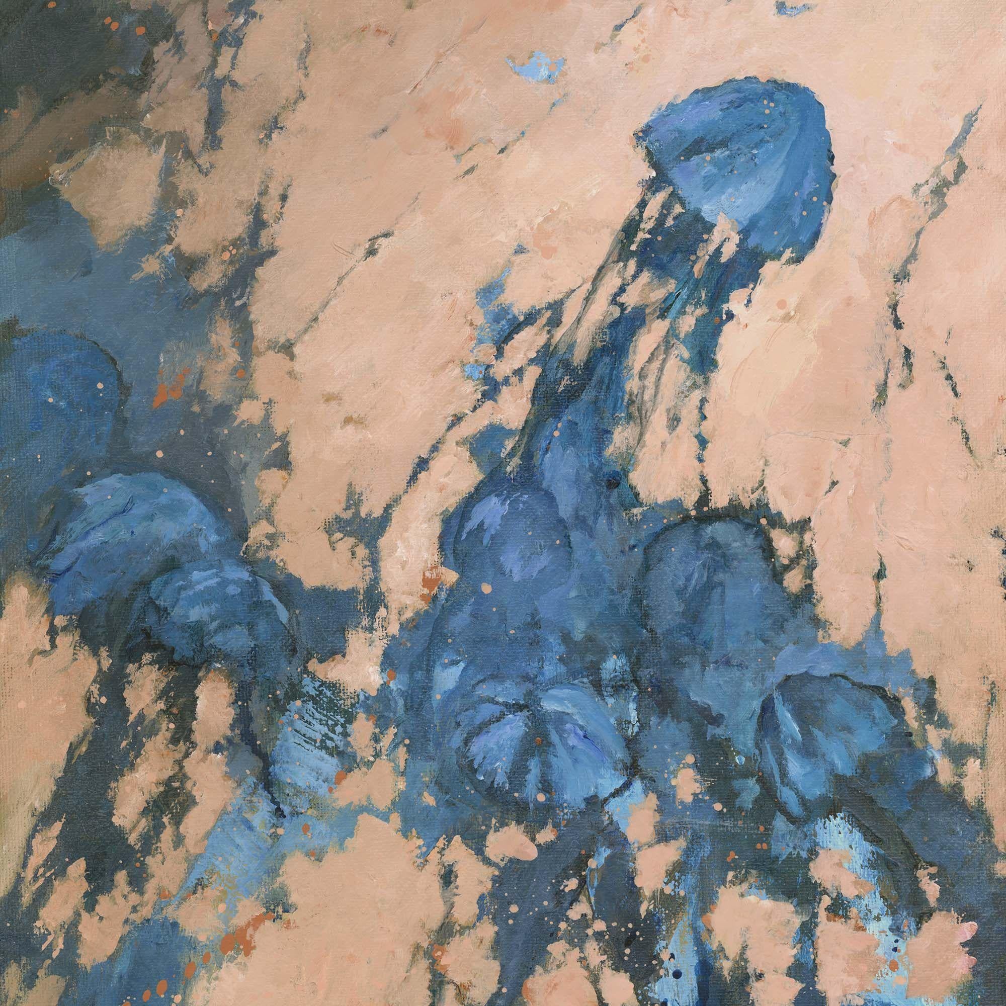 Zenith bleu, peinture, acrylique sur toile - Abstrait Painting par Stephen Mitchell