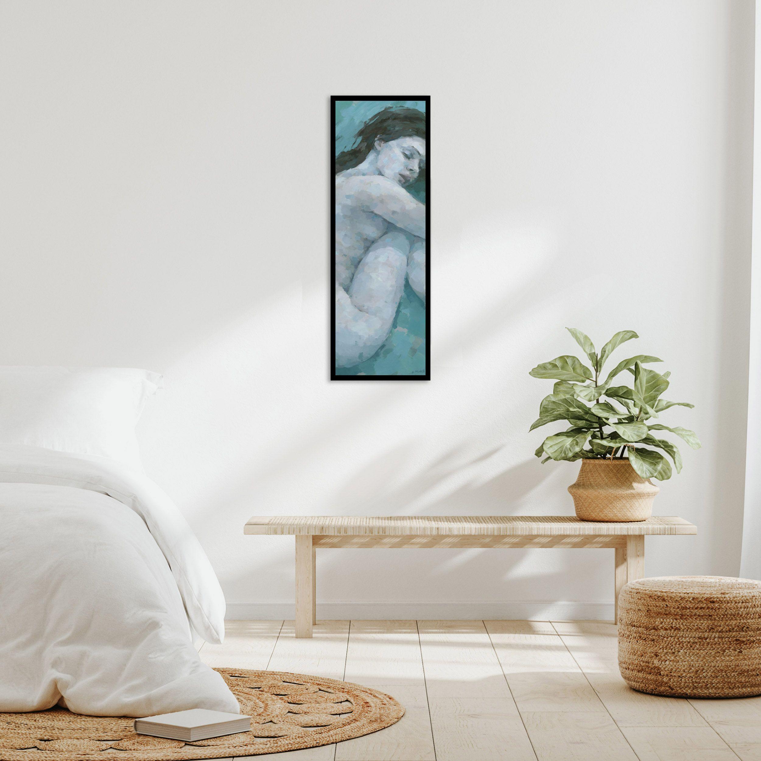 Geborenes Blau, Gemälde, Acryl auf MDF-Tafel im Angebot 2