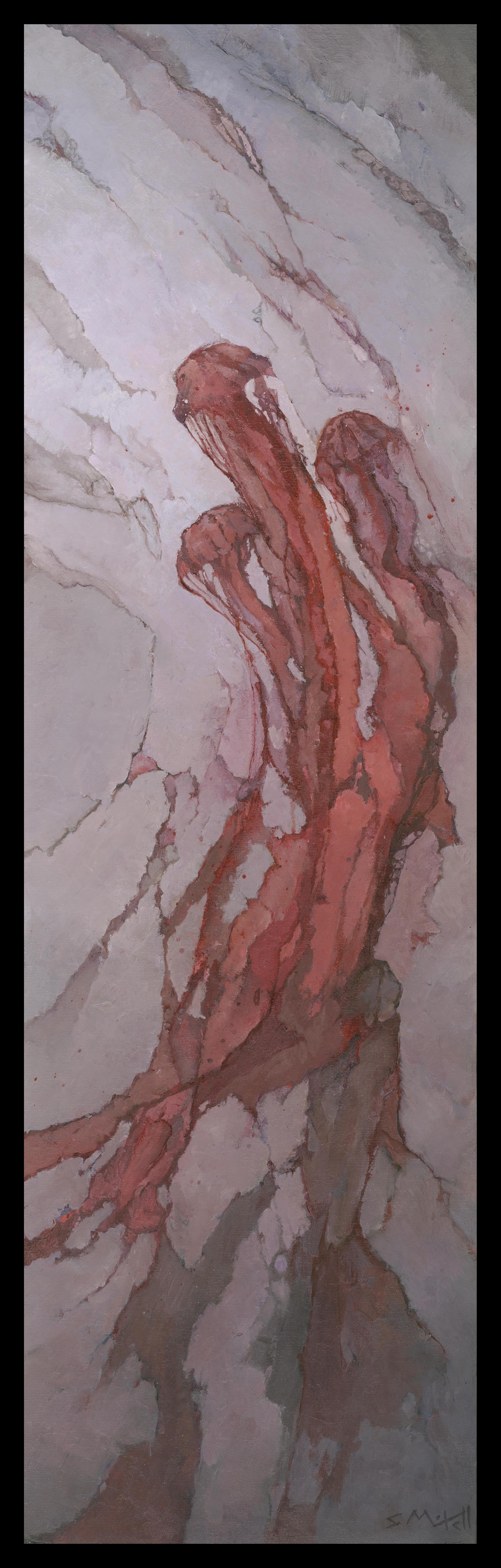 Peinture - Rapture de Crimson, peinture, acrylique sur toile - Painting de Stephen Mitchell
