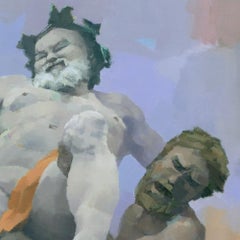 Crumbling Pyramid, Painting, Acrylic on MDF Panel