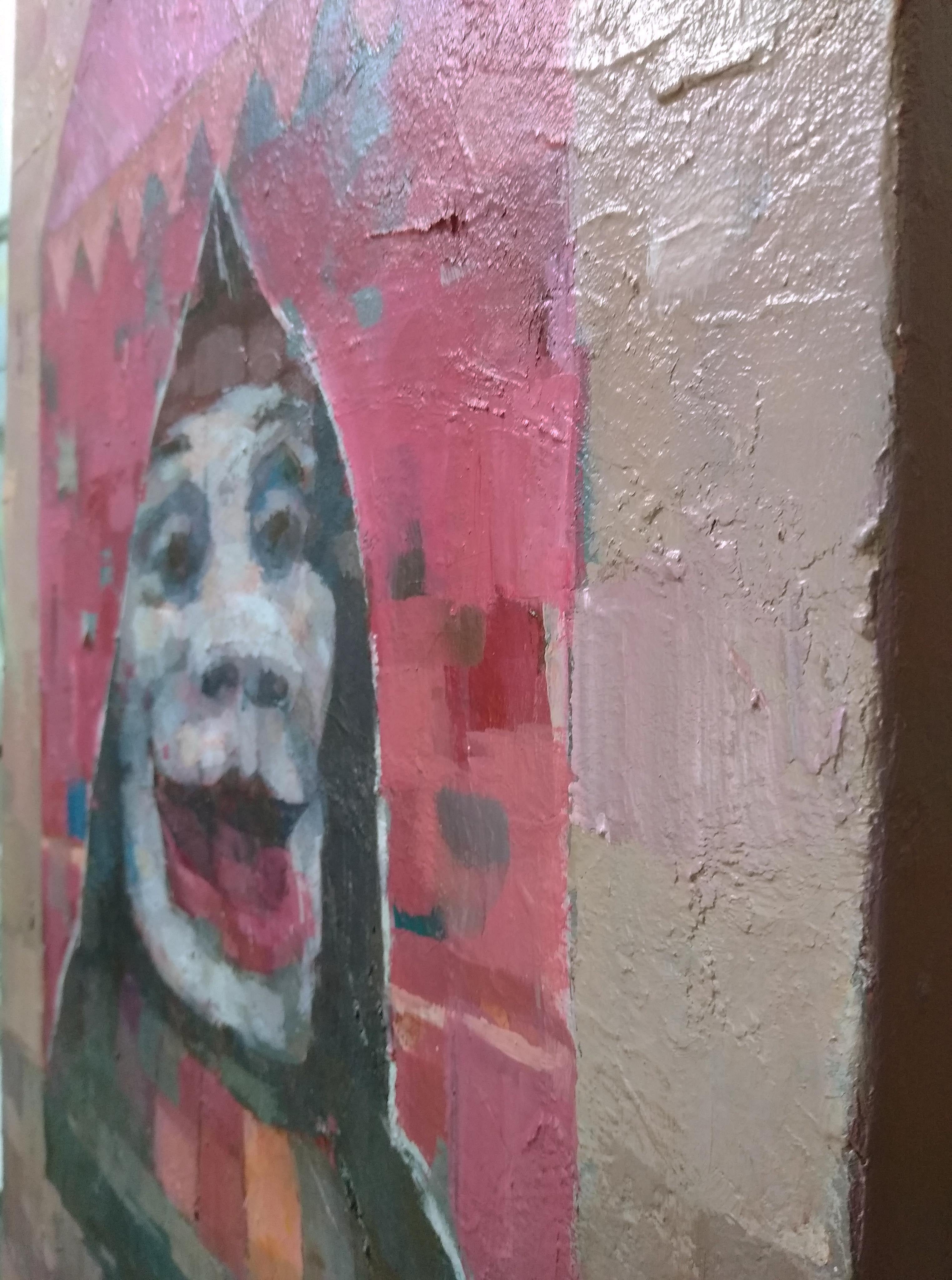 Face of the Circus, peinture à l'acrylique sur toile en vente 1