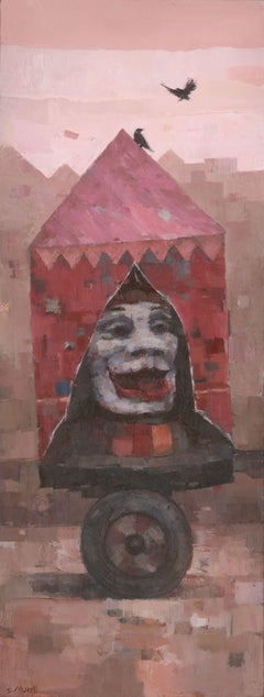 Face of the Circus, peinture à l'acrylique sur toile