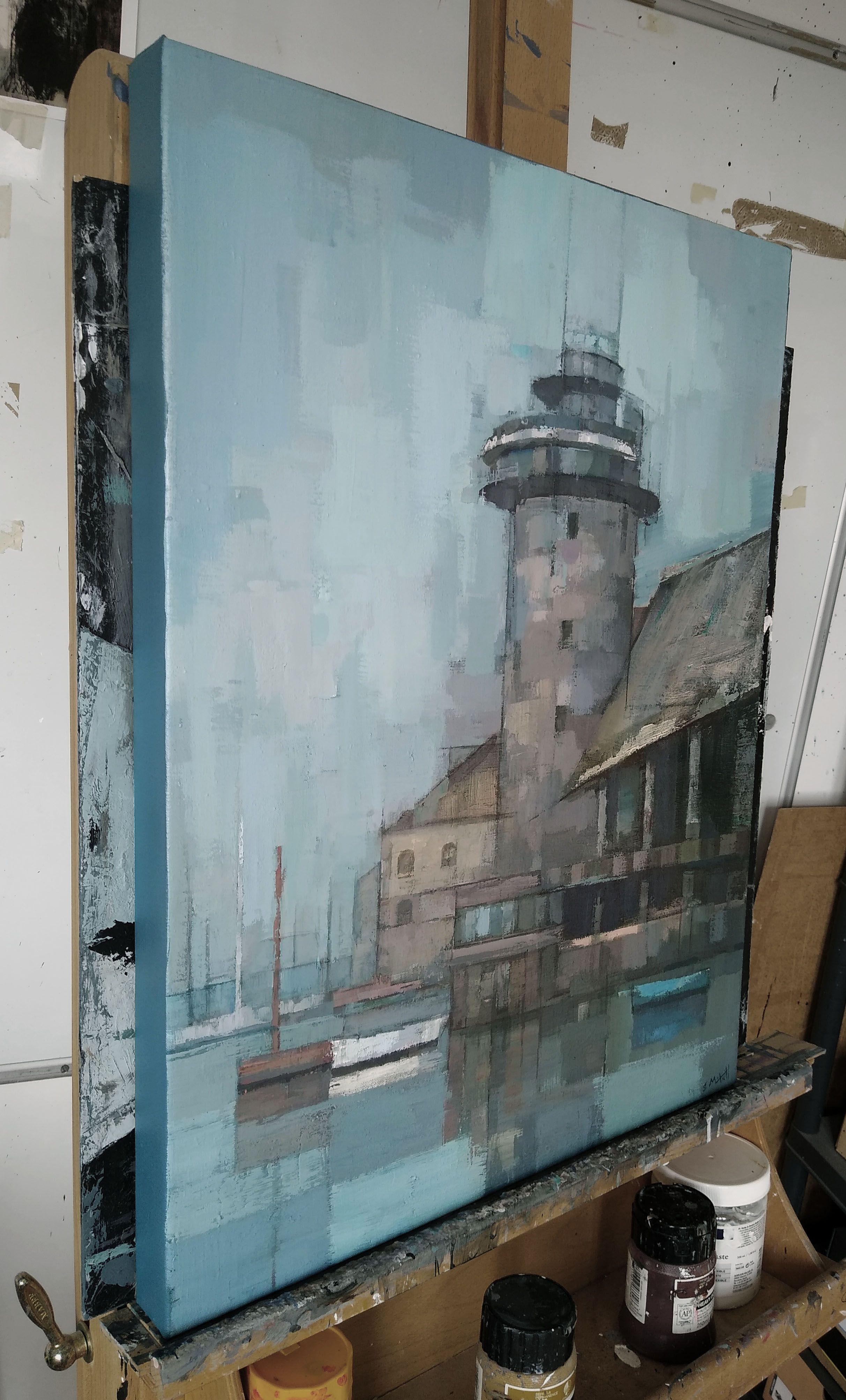 Falmouth Maritime Museum, Painting, Acrylic on Canvas For Sale 1