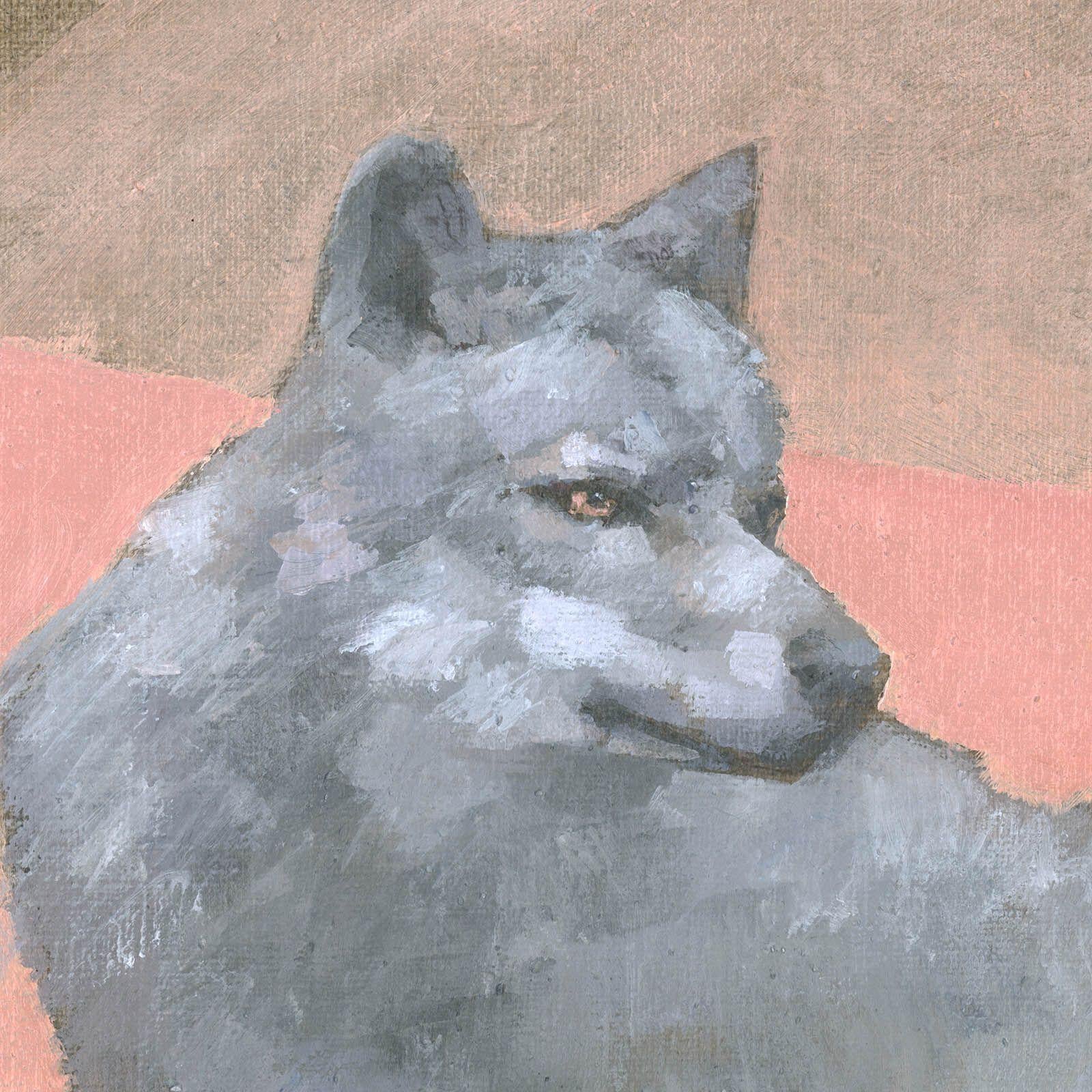 Gaze Of The Grey Wolves, Peinture, Acrylique sur Toile en vente 1