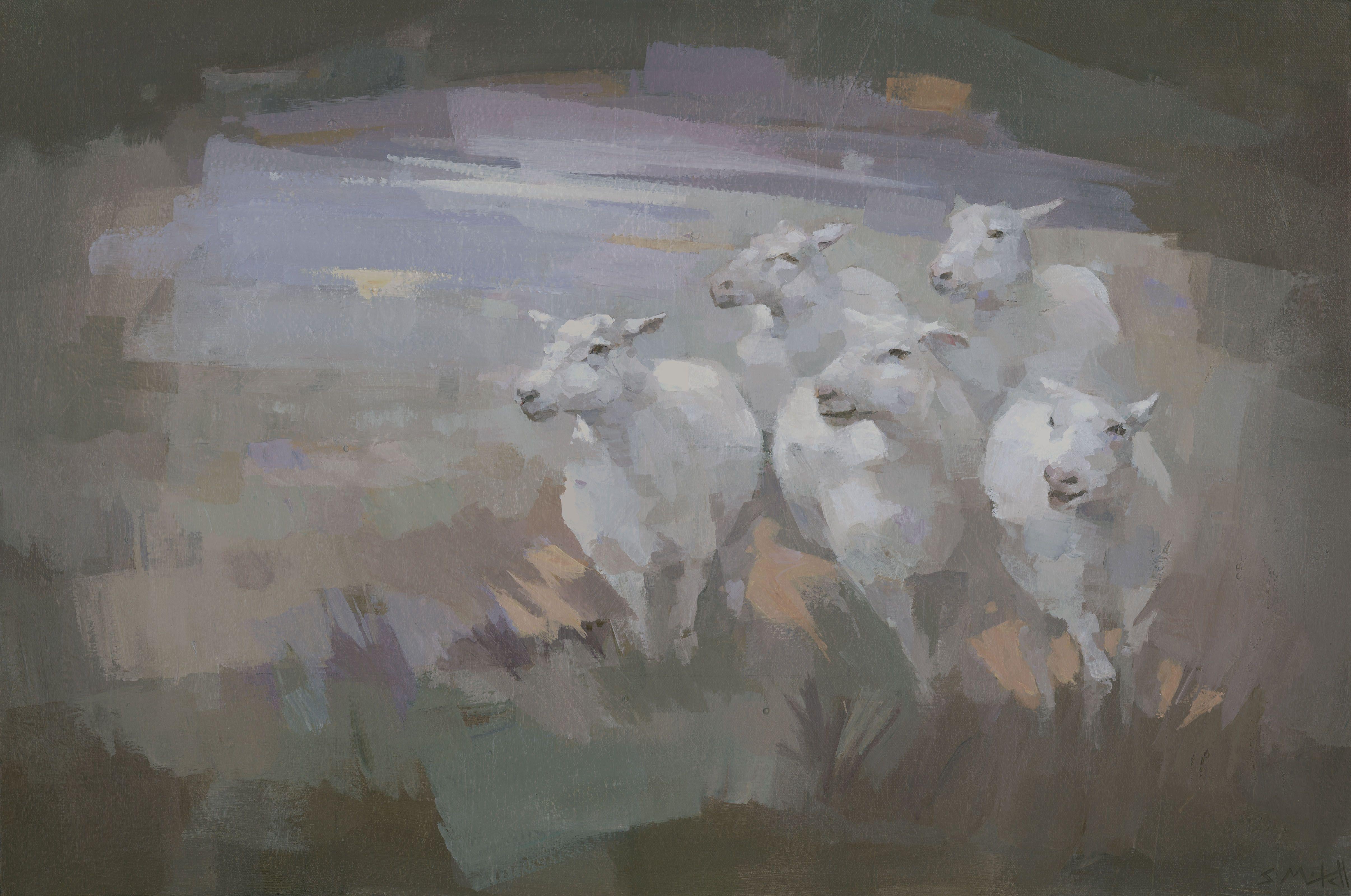 abstract sheep painting