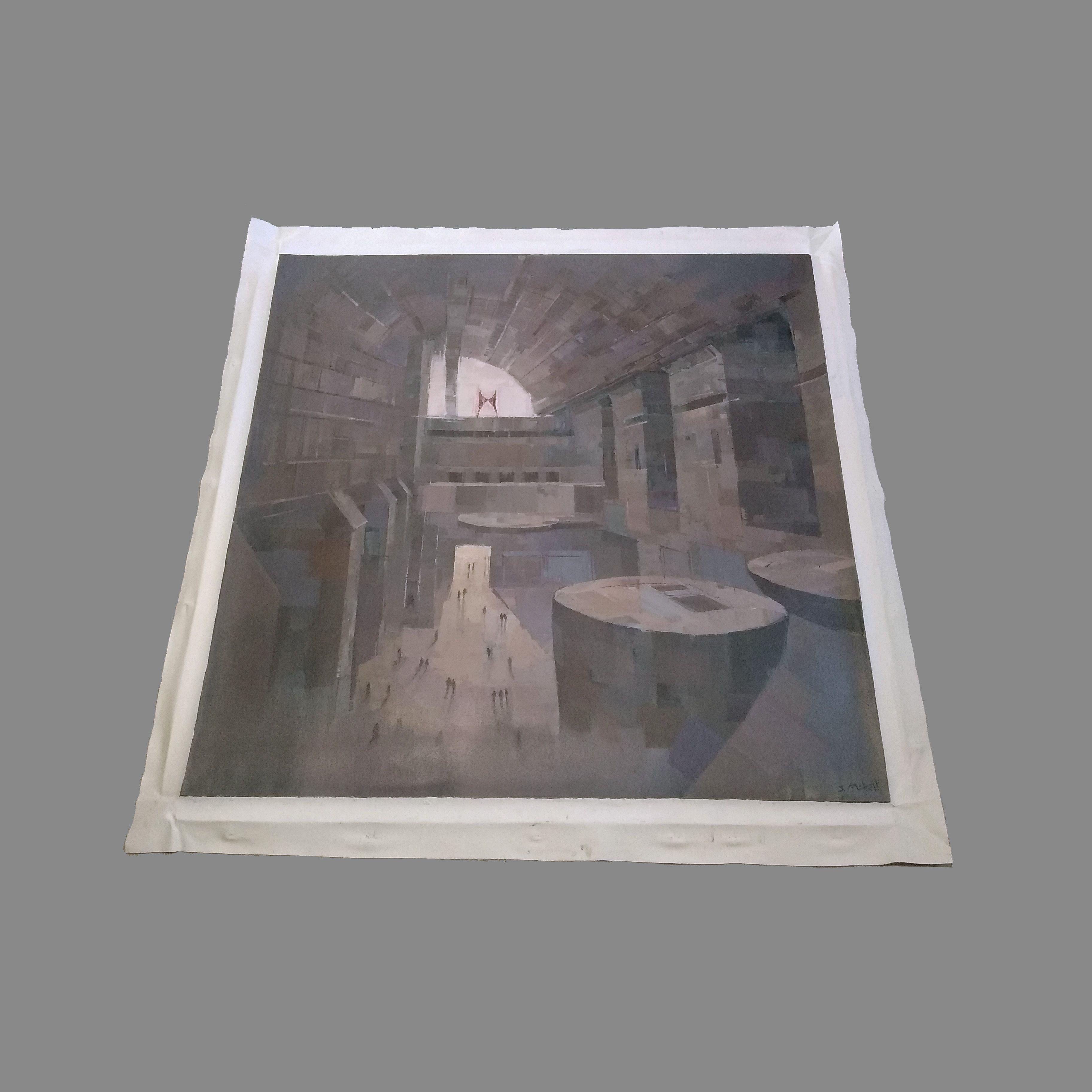 Estación de Kioto, Pintura, Acrílico sobre lienzo en venta 2