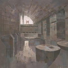 Kyoto Station, Painting, Acrylic on Canvas