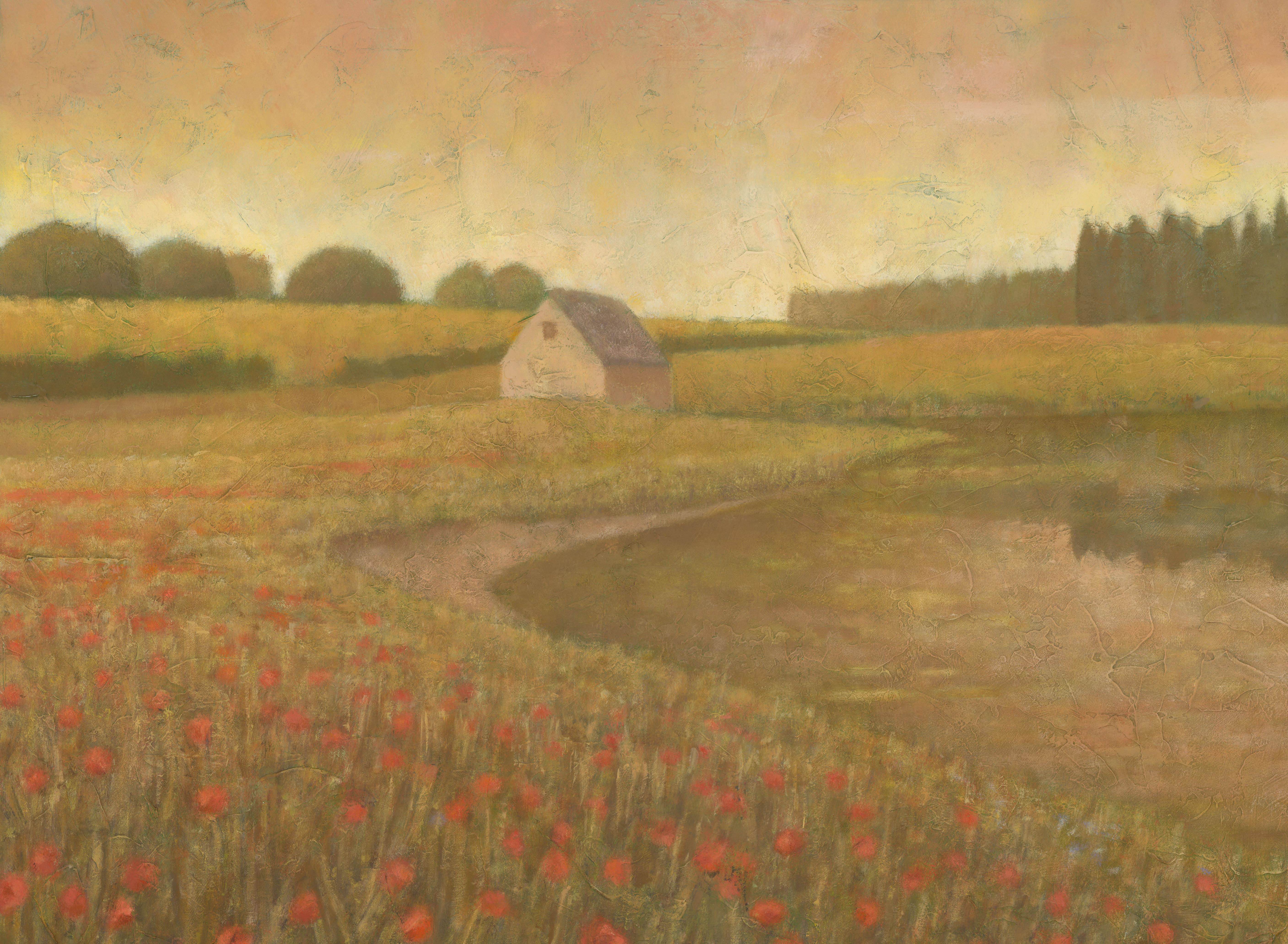 Peinture Lakeland Meadows 1, Acrylique sur Autre - Painting de Stephen Mitchell