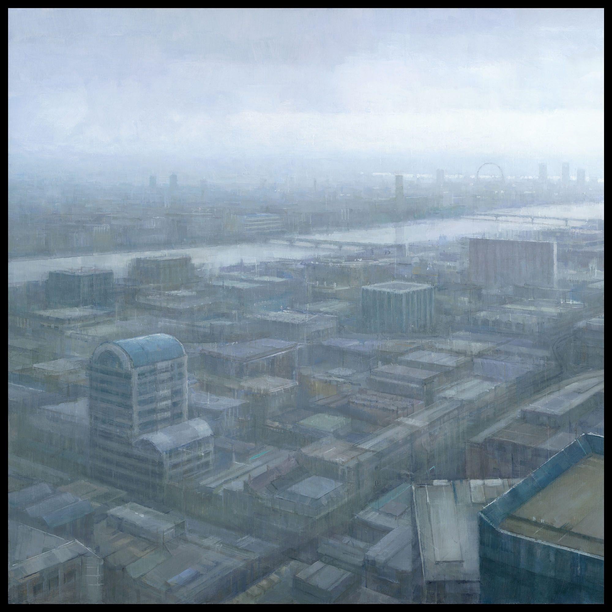 London Cityscape 1, Painting, Acrylic on MDF Panel For Sale 1
