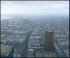 Paesaggio urbano di Londra 2, Pittura, Acrilico su pannello di Wood