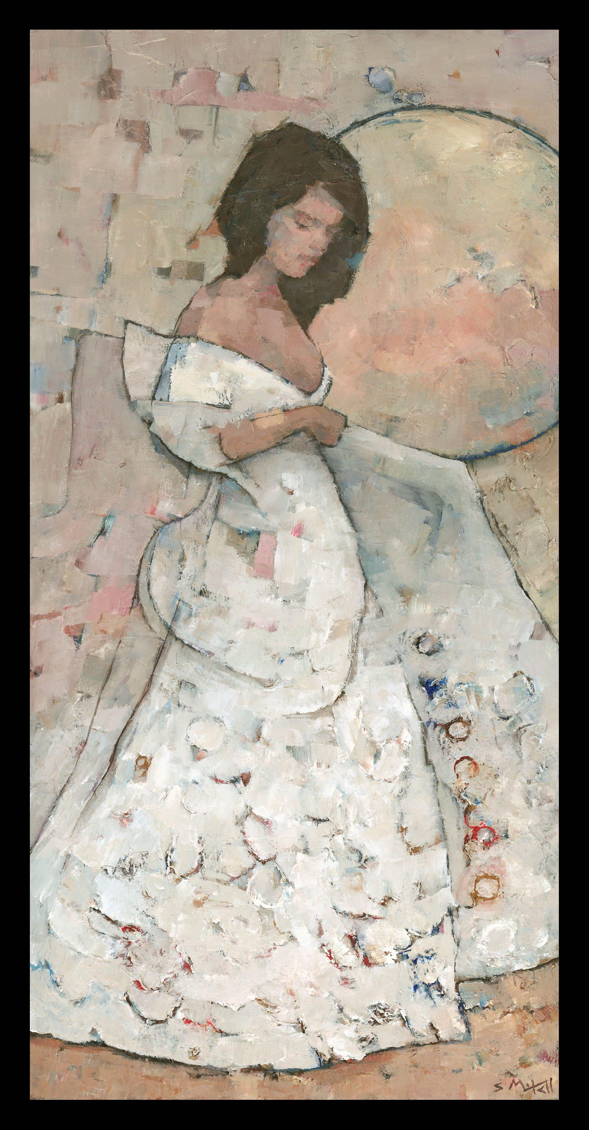 Lunar Bride, Painting, Acrylic on MDF Panel For Sale 1