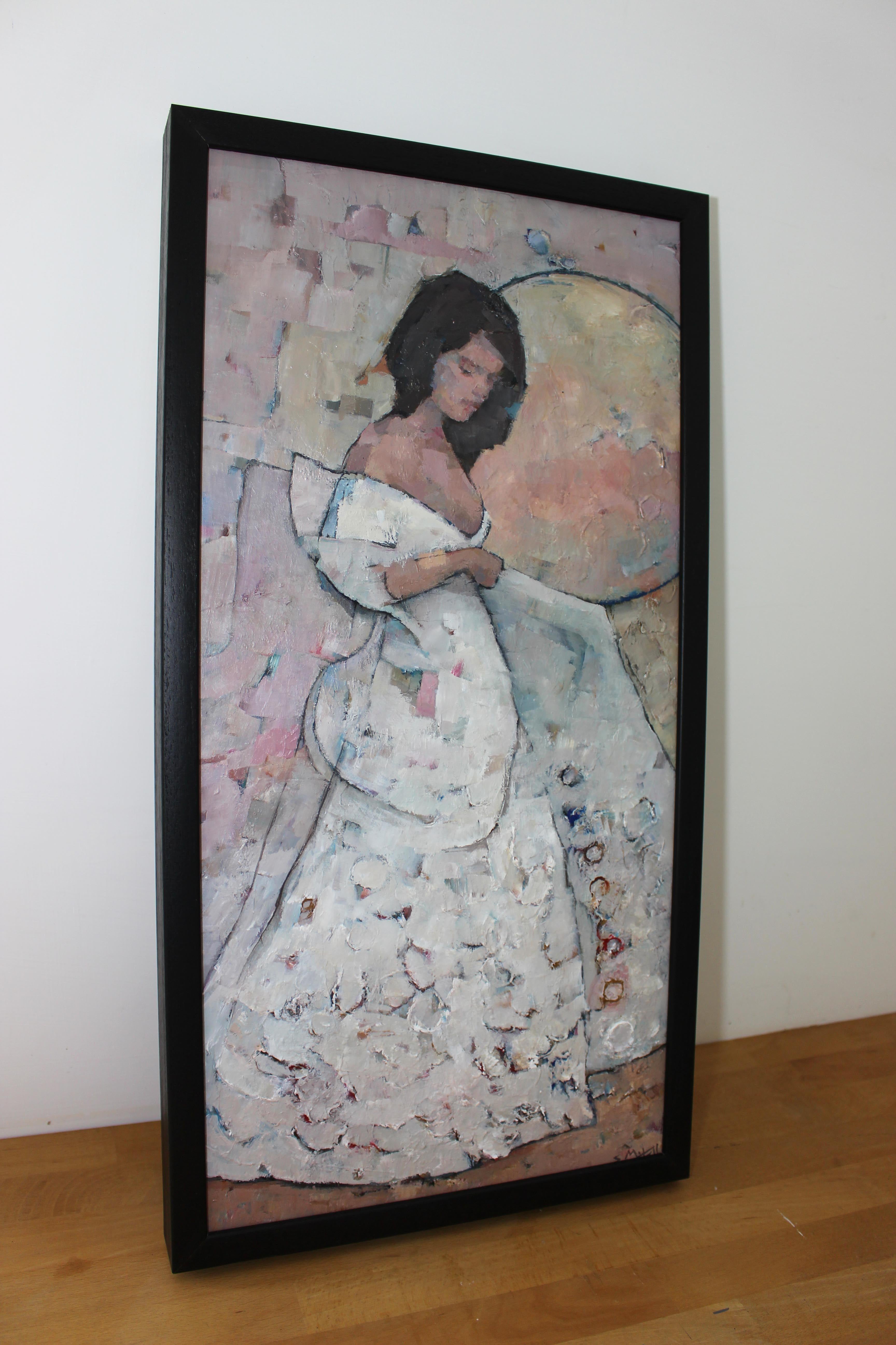 Lunar Bride, Painting, Acrylic on MDF Panel For Sale 2