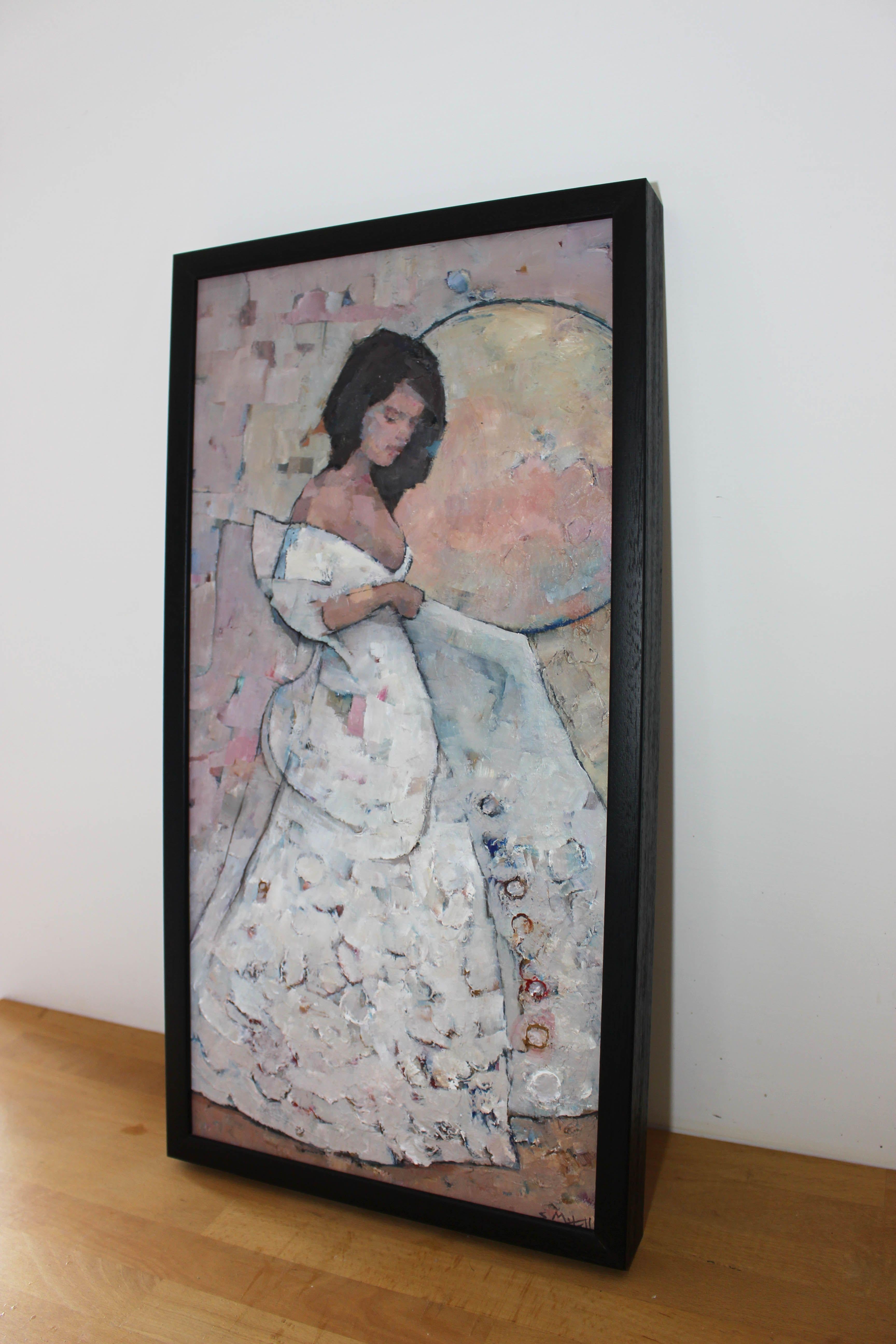 Lunar Bride, Painting, Acrylic on MDF Panel For Sale 4