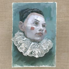 Portrait of a Pierrette, Painting, Acrylic on Canvas