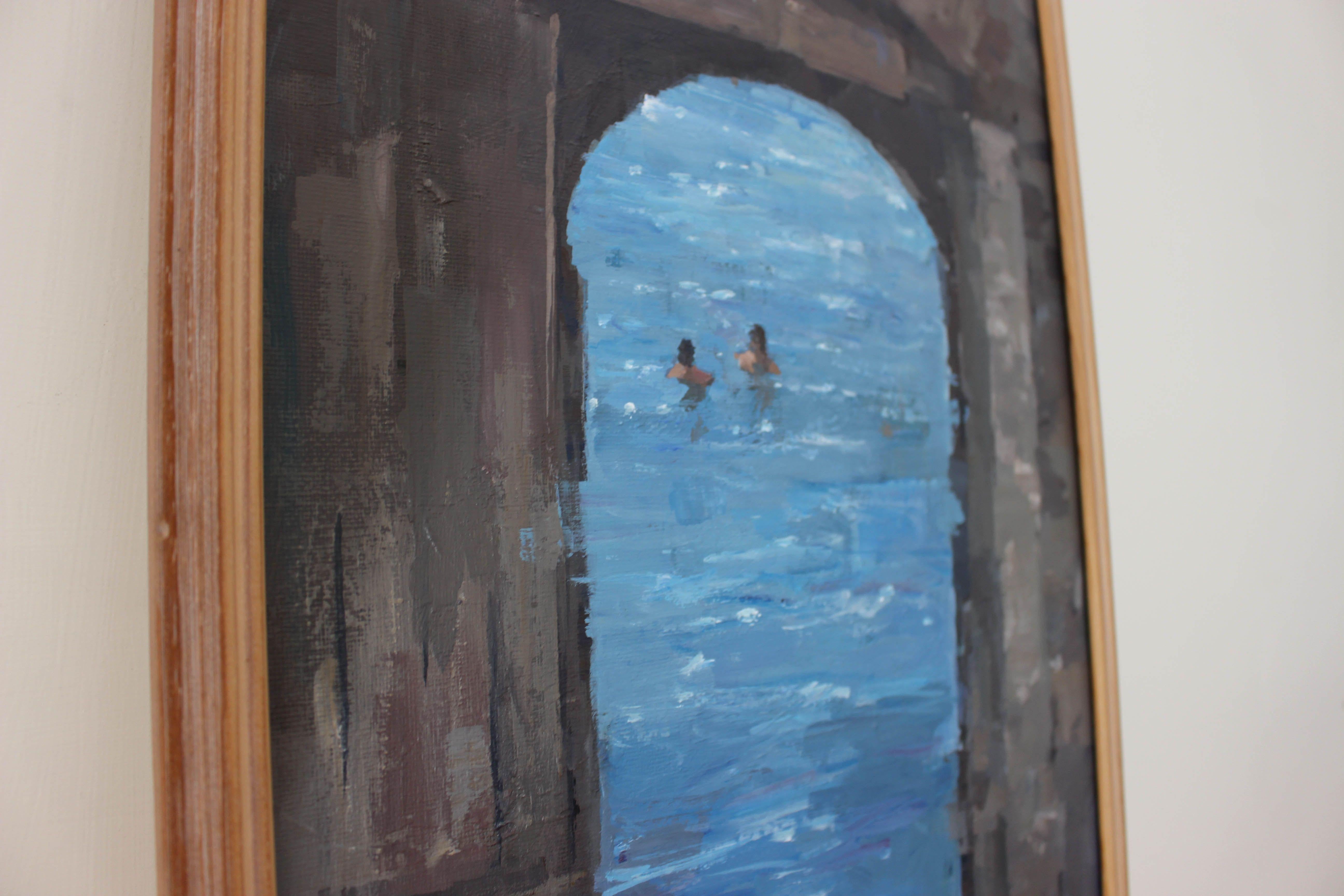 Nadadores de Rovinj, Pintura, Acrílico sobre lienzo en venta 2
