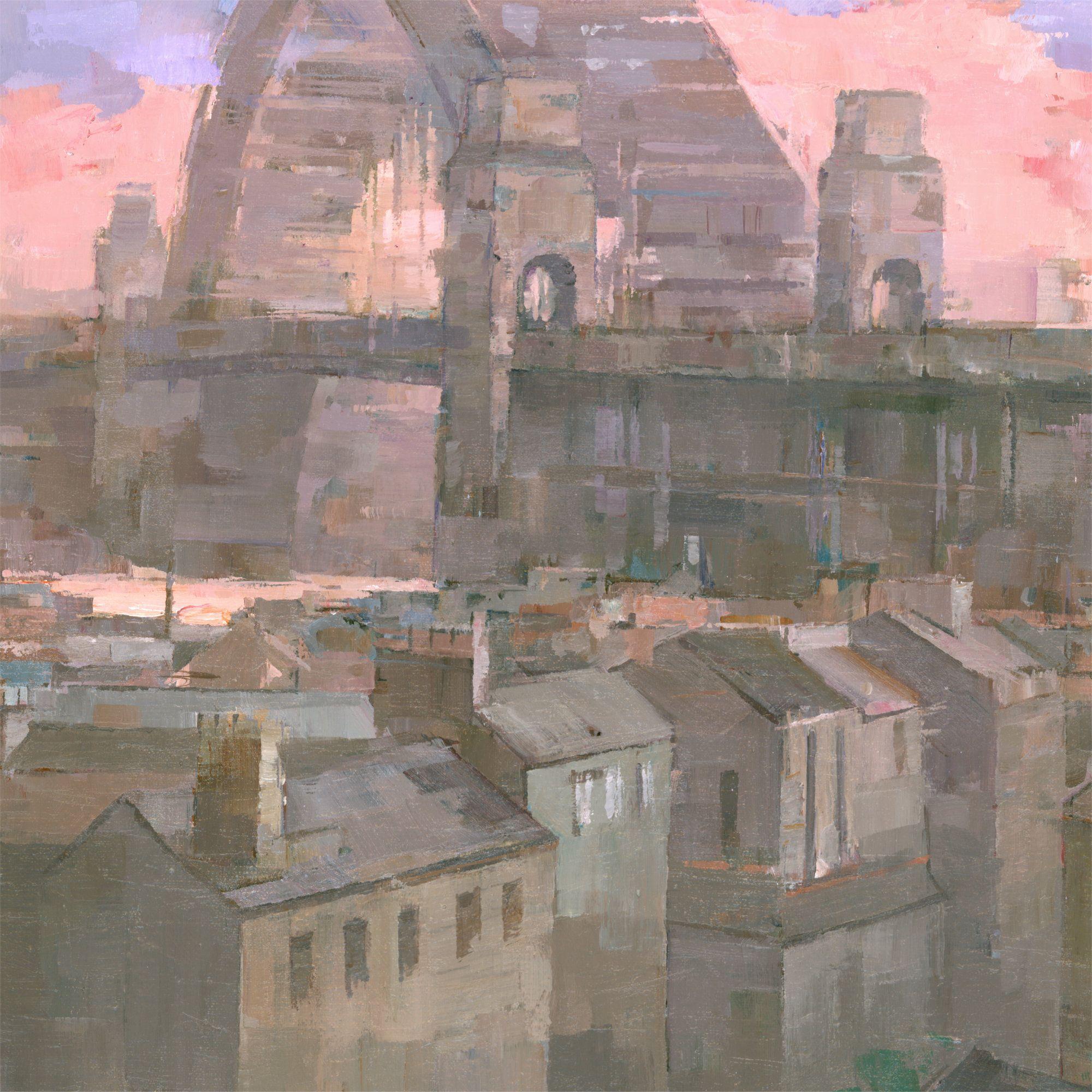 Ponte del porto di Sydney al crepuscolo, Pittura, Acrilico su tela - Painting Altro stile artistico di Stephen Mitchell