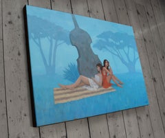 The Blue Garden, Painting, Acrylic on Canvas