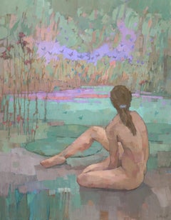 The Butterfly Pond, Painting, Acrylic on MDF Panel