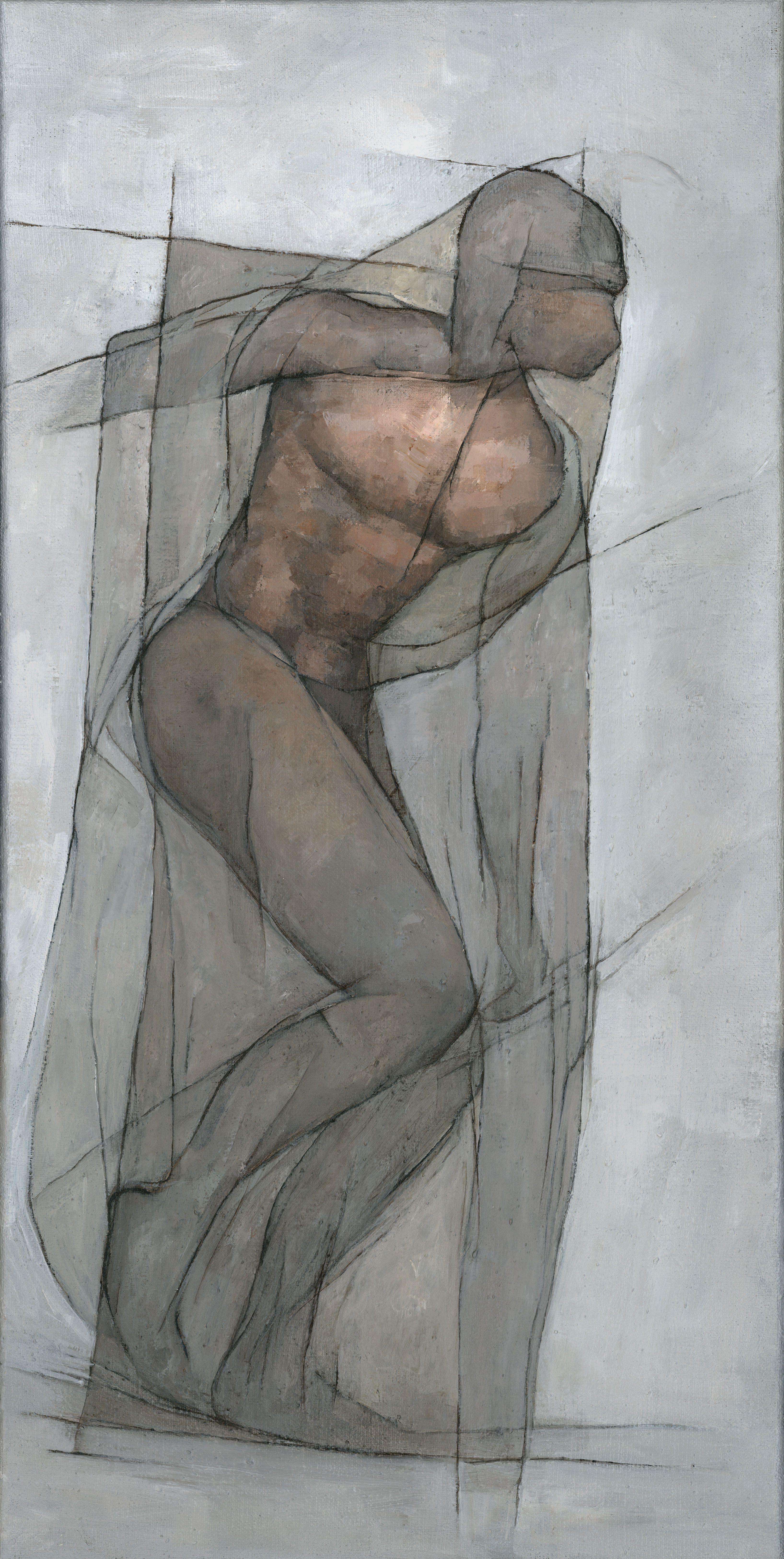 The Hunter, peinture, acrylique sur toile - Painting de Stephen Mitchell