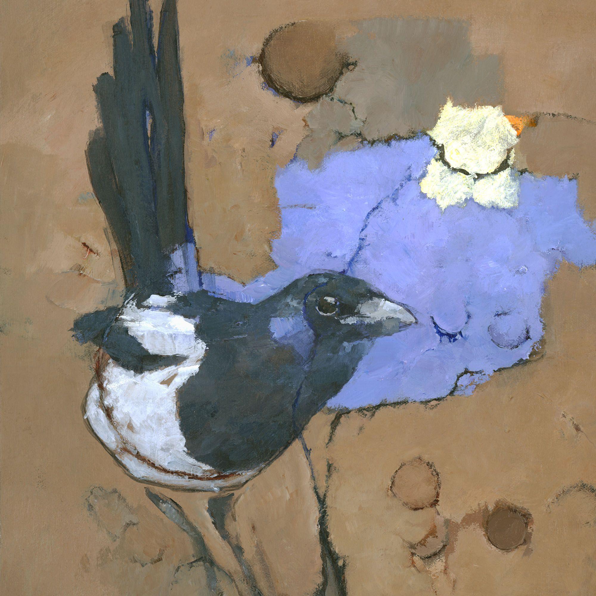 Das Magpie, Gemälde, Acryl auf Leinwand (Zeitgenössisch), Painting, von Stephen Mitchell