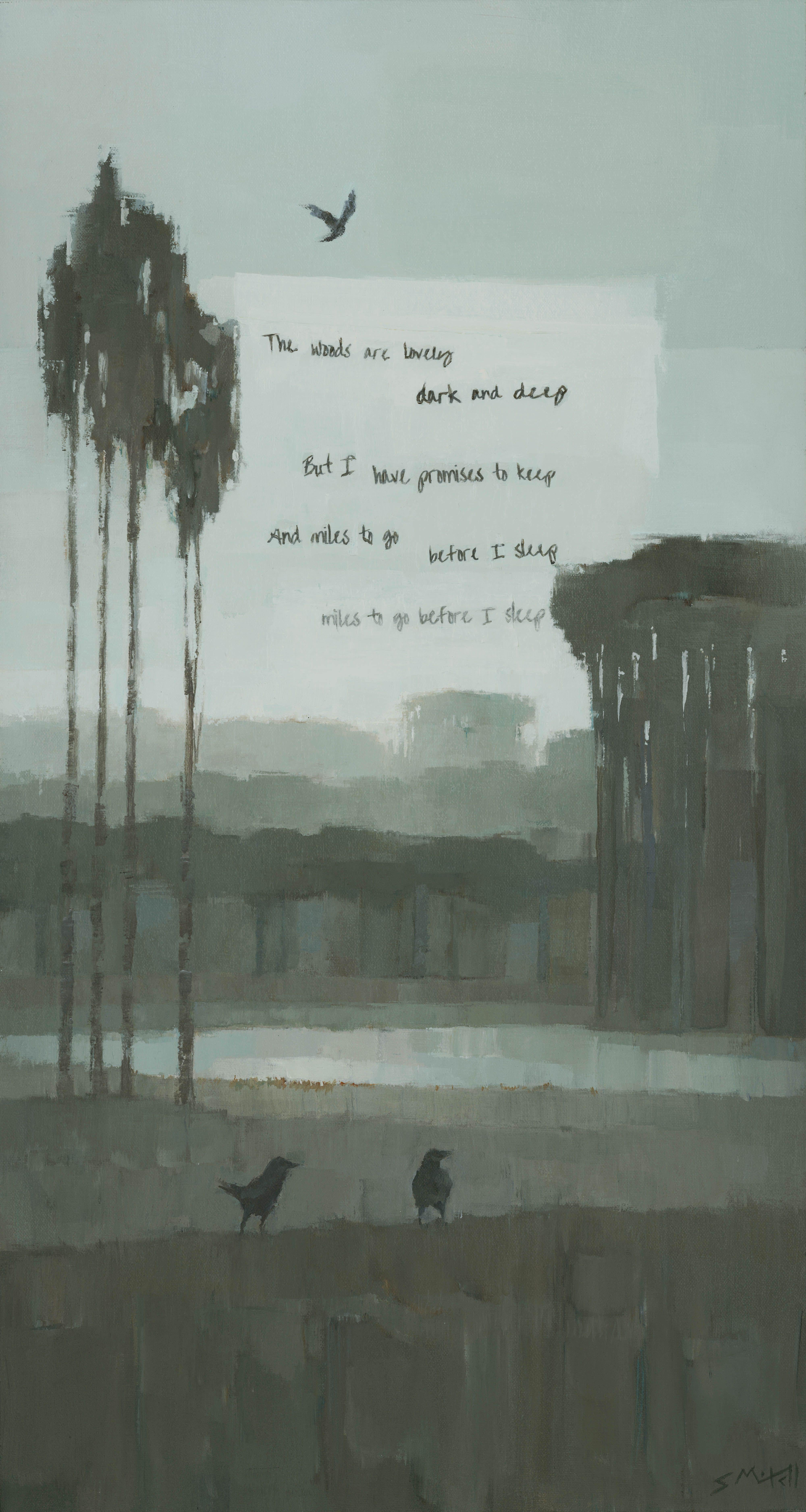 El bosque, Pintura, Acrílico sobre lienzo - Painting de Stephen Mitchell