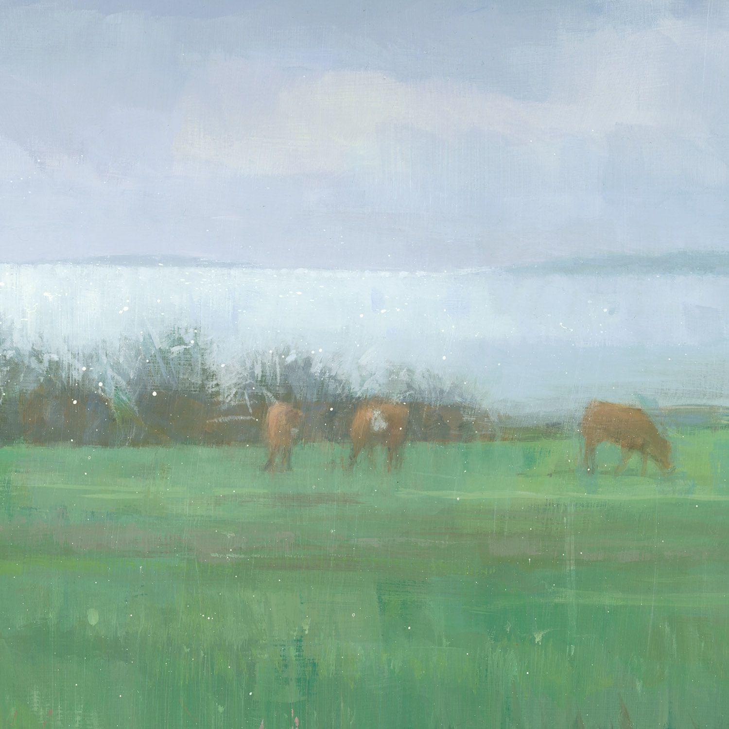 Tresco Cows, Painting, Acrylic on MDF Panel For Sale 1