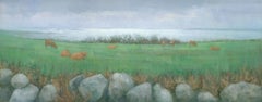 Tresco Cows, Painting, Acrylic on MDF Panel