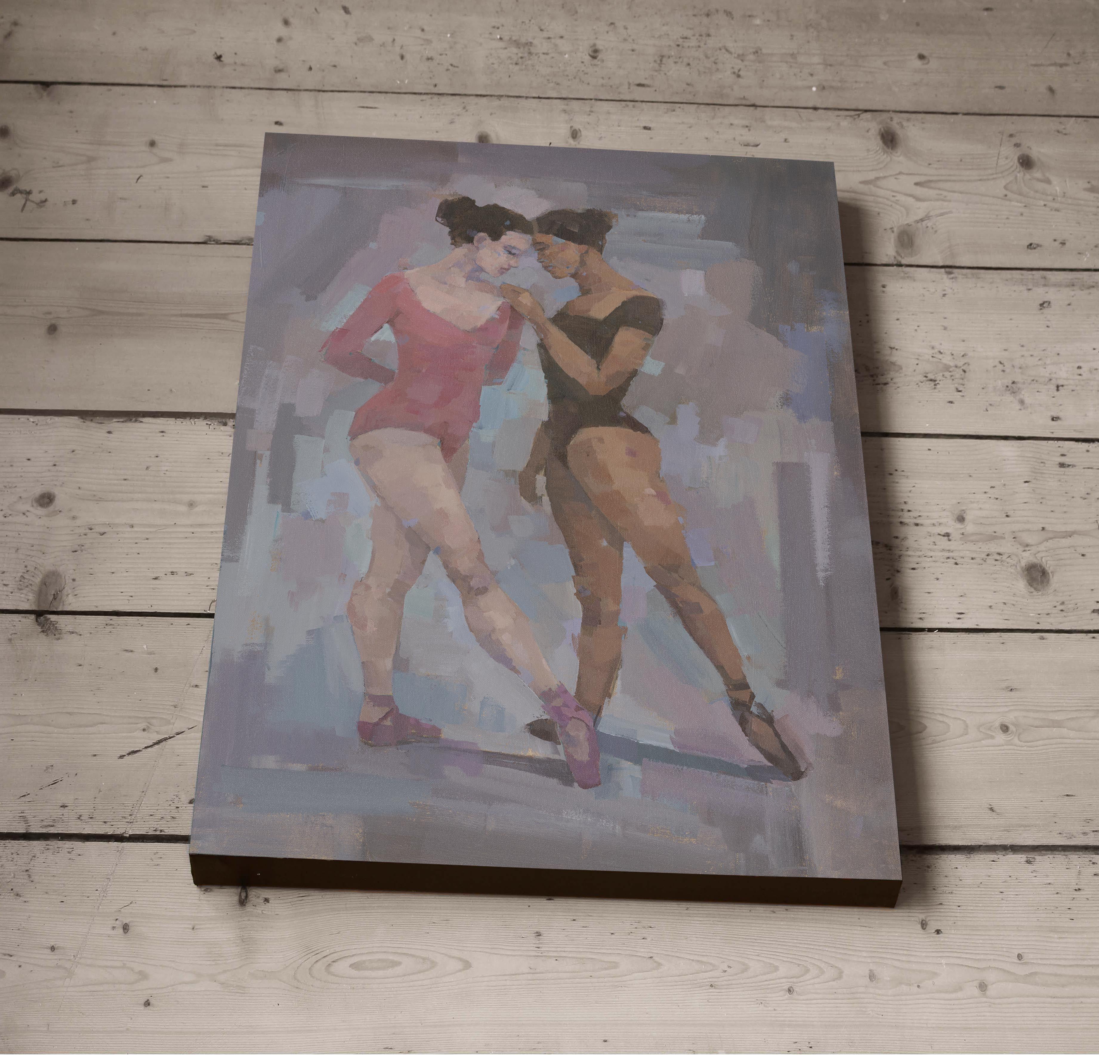 Two Dancers, Painting, Acrylic on Canvas For Sale 2