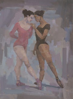 Deux danseuses, peinture, acrylique sur toile