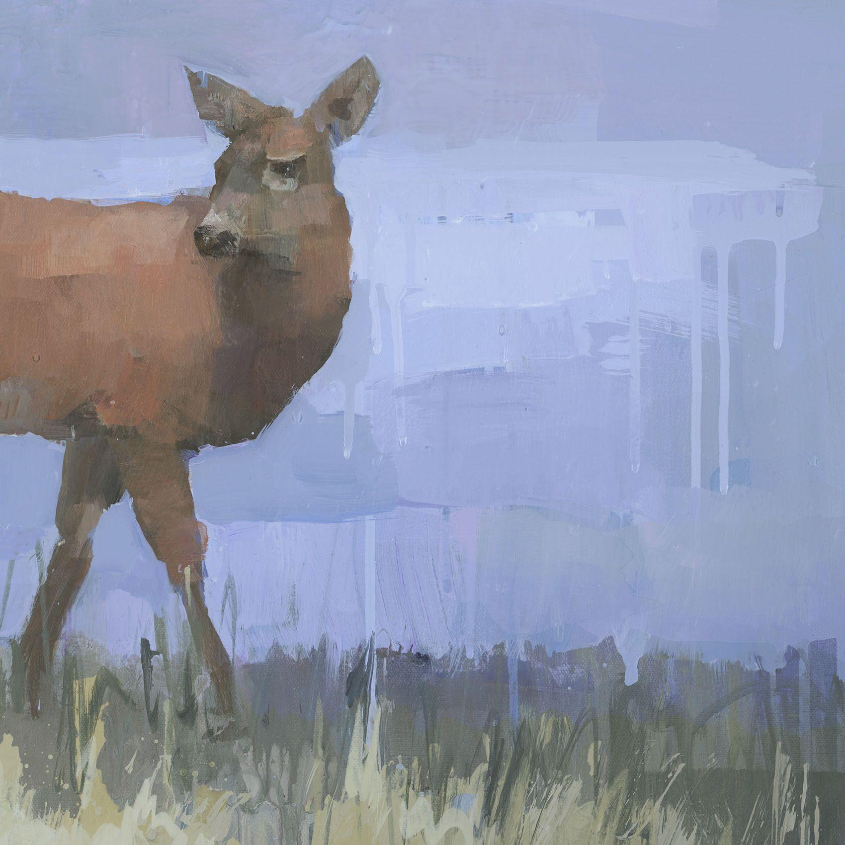 deer painting on canvas