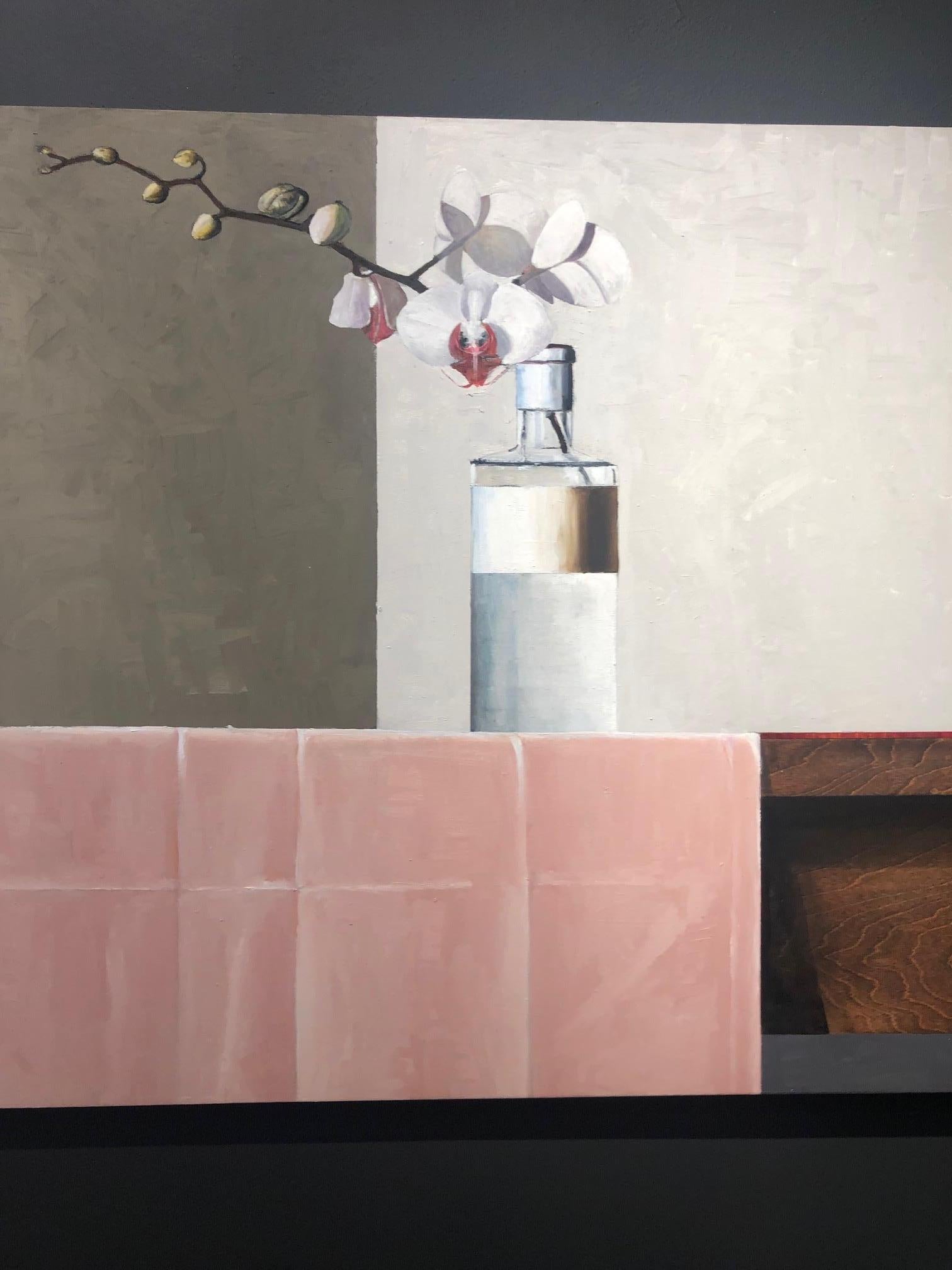Orchidea Phalaenopsis bianca - Painting Contemporaneo di Stephen Namara