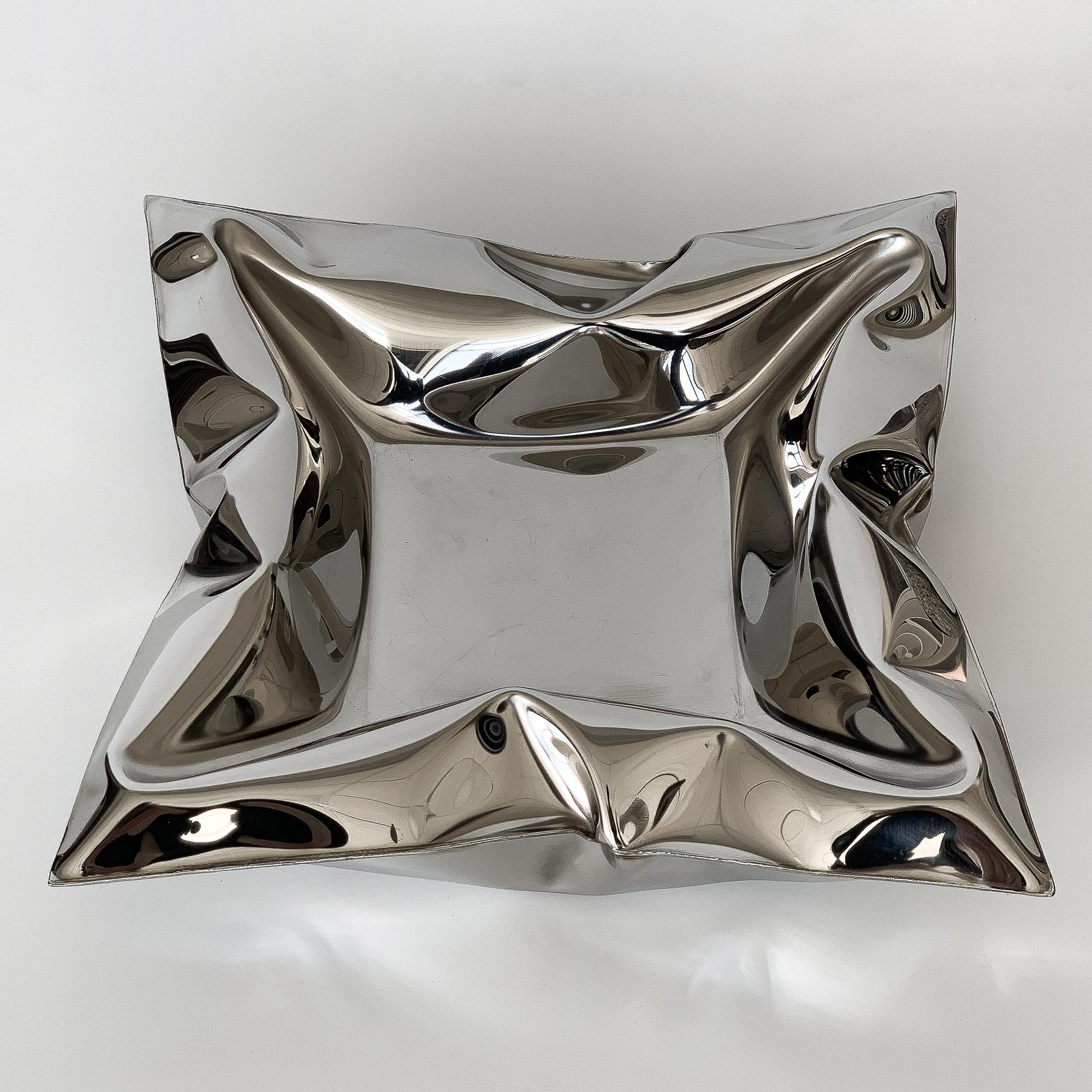 Hand-Crafted Stephen Newby Inflated Stainless Steel Bowl