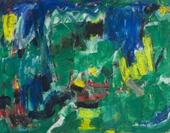 "Untitled, 62-11" Stephen Pace, Blues and Greens, Cool Tones, Abstract Painting