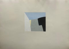 "Untitled" Stephen Pentak, Blue, Grey, Yellow, Black, Geometric Abstraction