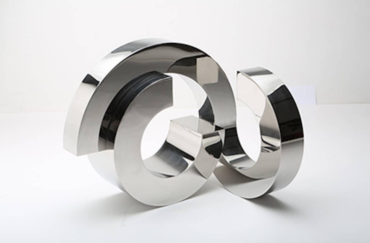 Stephen Porter Abstract Sculpture - Circle 64 - Stainless Steel - 23 x 27 x 28 in.