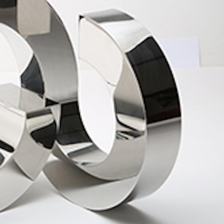 Circle 64 - Stainless Steel - 23 x 27 x 28 in. - Minimalist Sculpture by Stephen Porter