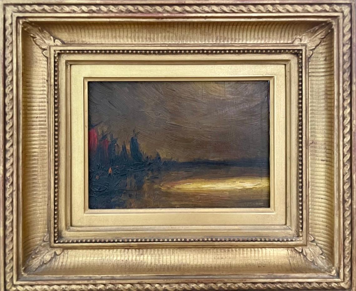STEPHEN KOEKKOEK zwei gerahmte englische Ölgemälde mit Landschaftsmotiven (2) um 1923 (Braun), Landscape Painting, von Stephen Robert Koekkoek