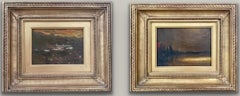 STEPHEN KOEKKOEK coppia di dipinti ad olio di paesaggi inglesi incorniciati (2) circa 1923