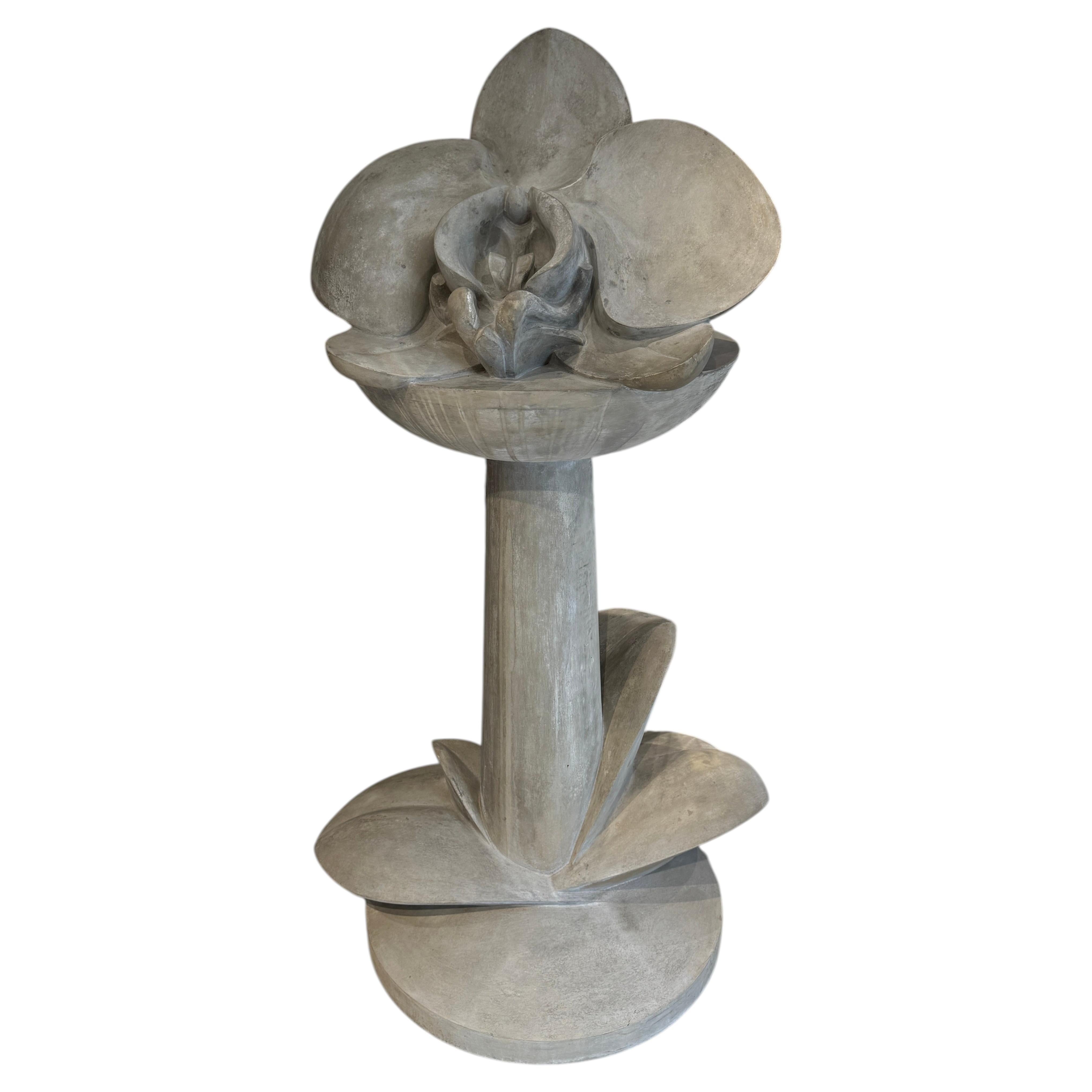 Stephen Robin Extra große "Orchidee" Zement-Skulptur aus der Garten-Serie im Angebot