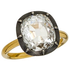 Stephen Russell 2::14 Karat Old Mine Cushion Cut Diamantring GIA Cert