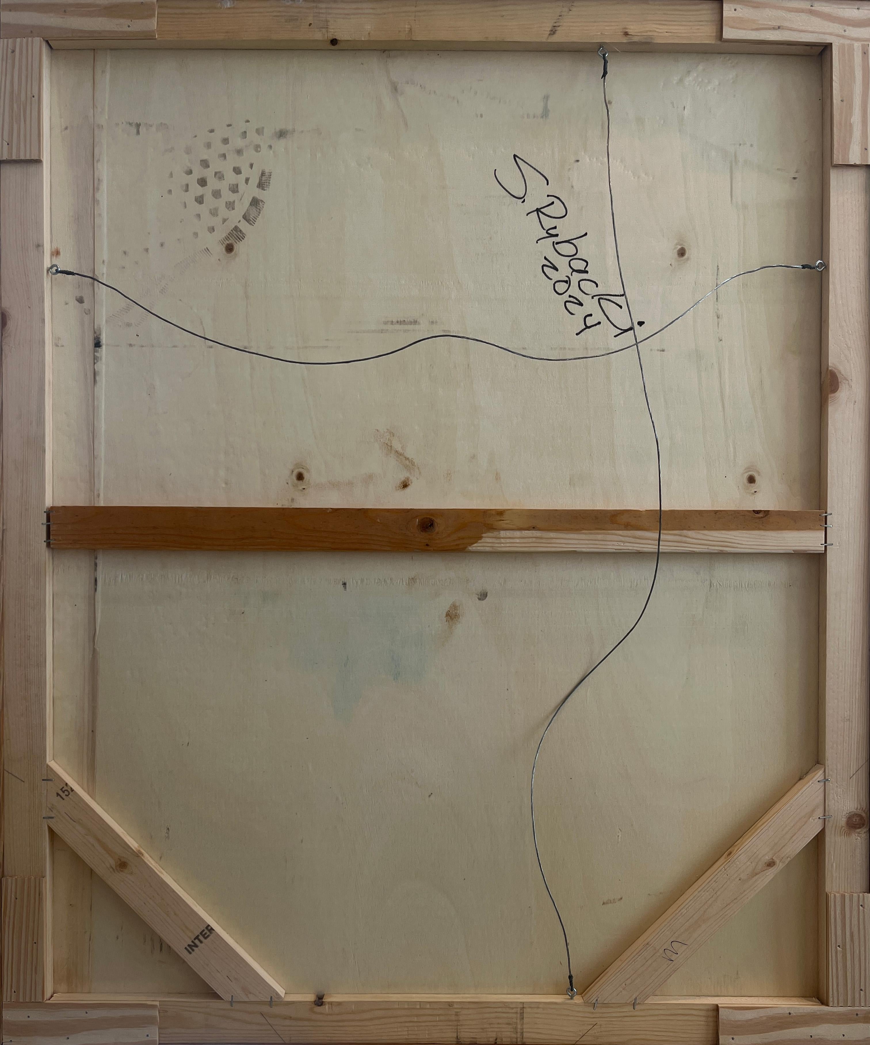 Stephen identifies the delicate texture and beauty of the natural oxidation process. Oftentimes a found object initiates his work: By incorporating an object directly, imprinting, or as an inspiration to a composition. His process typically includes