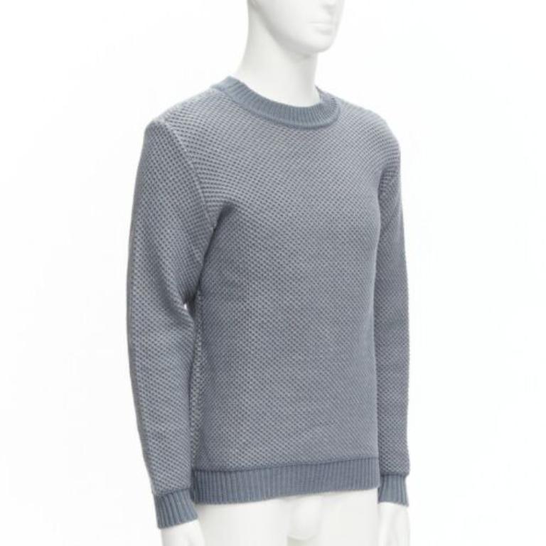 Gris STEPHEN SCHNEIDER Pull col bénitier gris à volants 100 % texturés Taille 4 L en vente