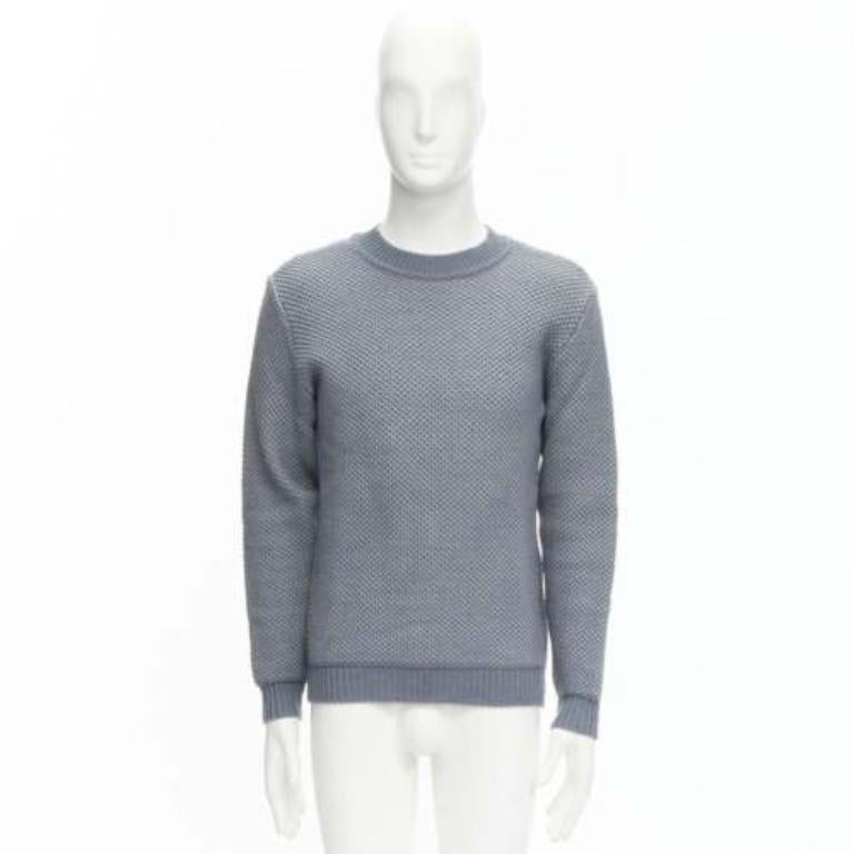 STEPHEN SCHNEIDER Pull col bénitier gris à volants 100 % texturés Taille 4 L en vente 4