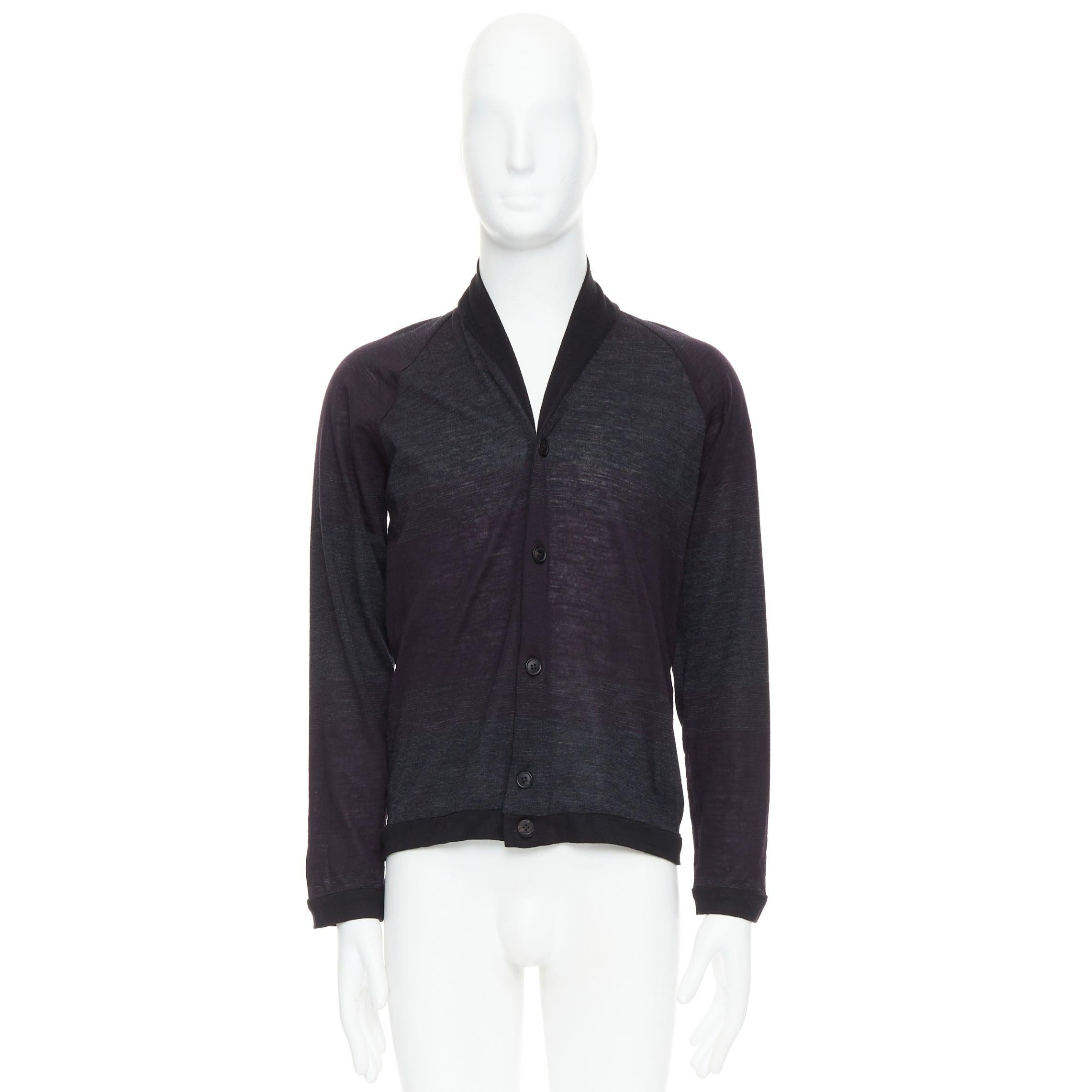 STEPHEN SCHNEIDER dunkelgrau 100% Wolle Farbverlauf Strickjacke Sz4 M im Angebot 5