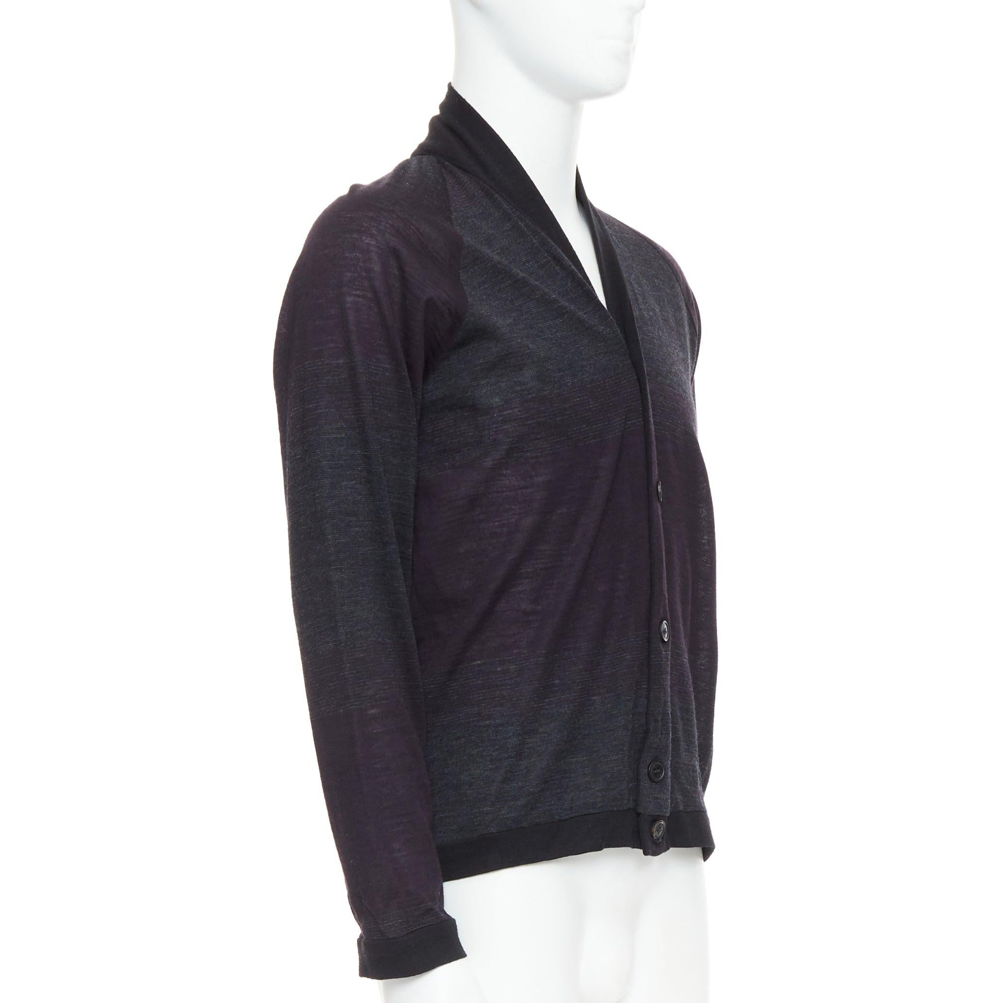 STEPHEN SCHNEIDER dunkelgrau 100% Wolle Farbverlauf Strickjacke Sz4 M im Zustand „Gut“ im Angebot in Hong Kong, NT