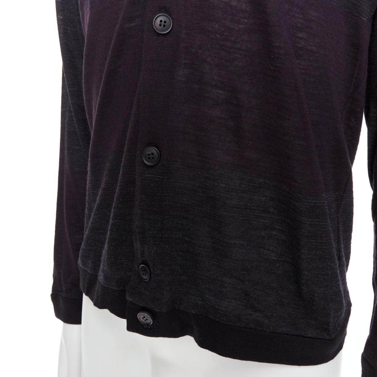 STEPHEN SCHNEIDER dunkelgrau 100% Wolle Farbverlauf Strickjacke Sz4 M im Angebot 3