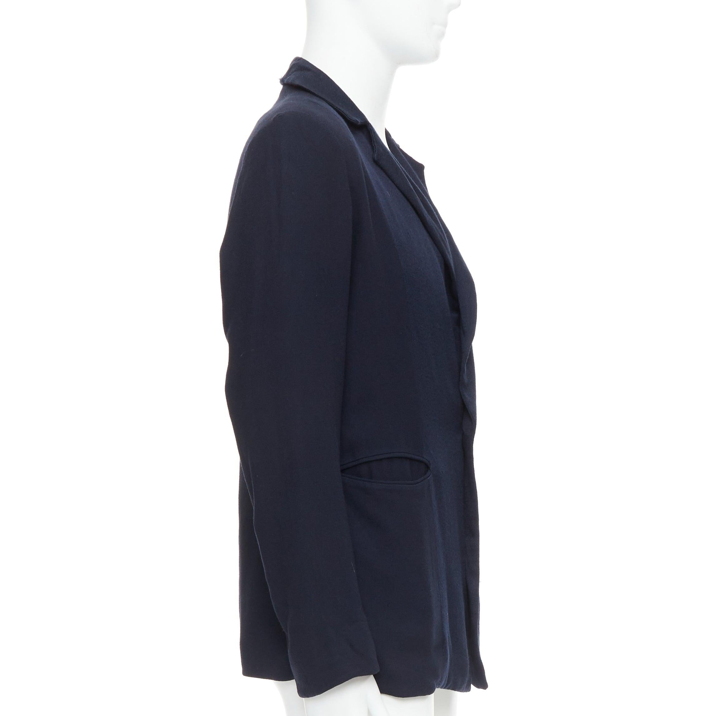 Uomo Stephens Schneider blazer navy in tessuto multi-tasche morbido e boxy Sz2 S in vendita
