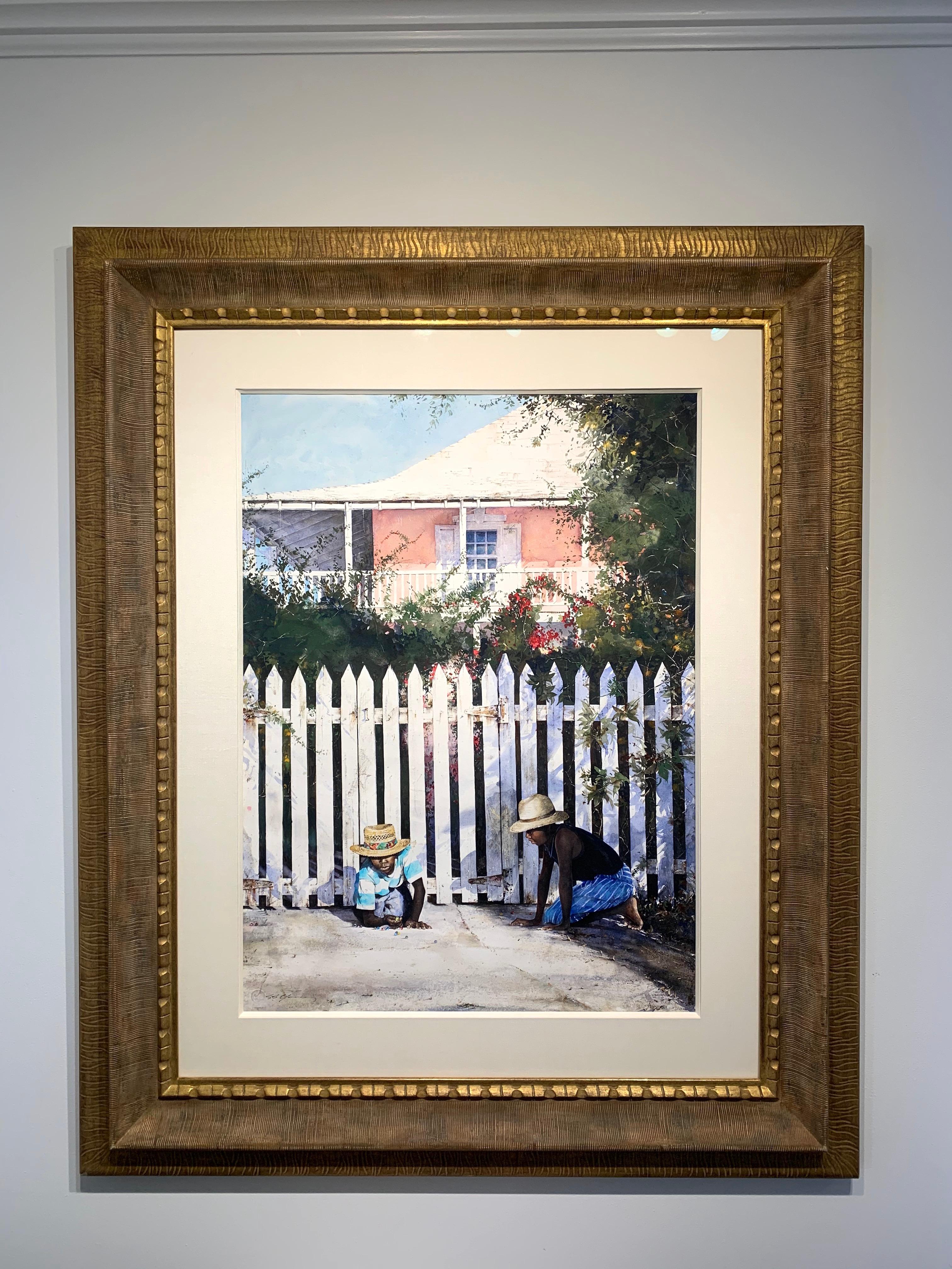 Giochi dell'isola (Lucky Shot) - Painting di Stephen Scott Young