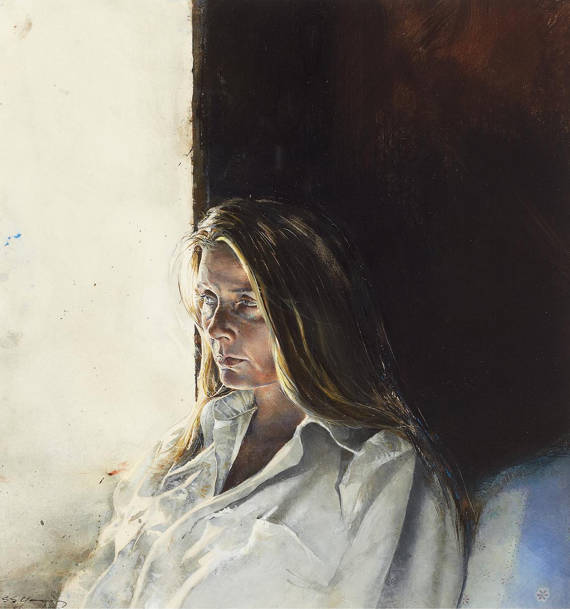 Stephen Scott Young Portrait Painting – Die Dame des Kapitäns